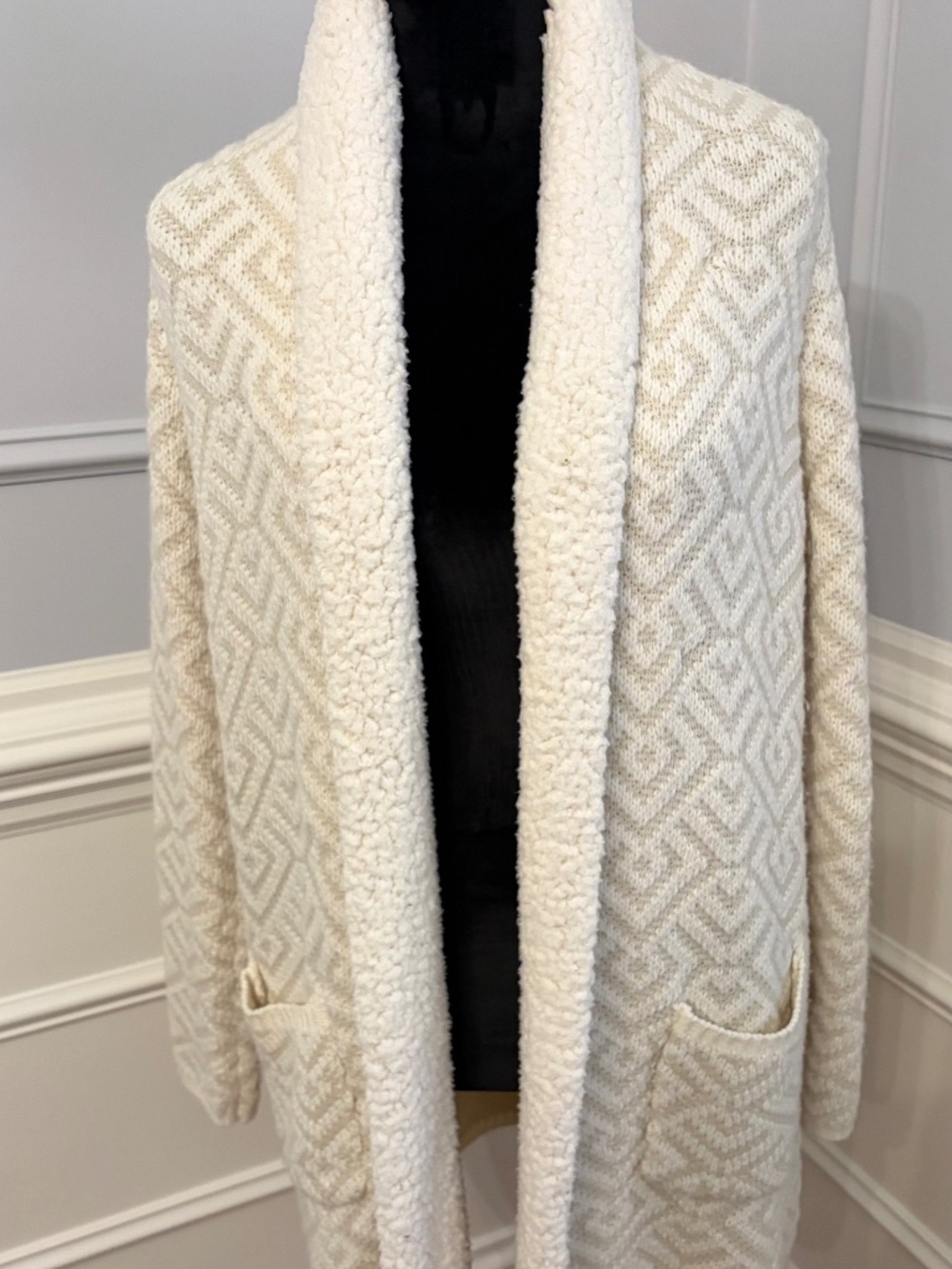 Loft cardigan sweater size medium ivory color